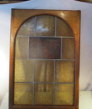 Prachtig antiek Lood in Glas Raam - 90x62 beschikbaar voor biedingen