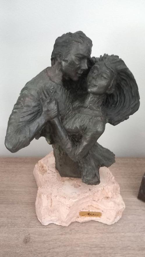 Vintage Bronzen beeldhouwwerk ( Indonesië ), Antiek en Kunst, Kunst | Beelden en Houtsnijwerken, Ophalen of Verzenden