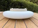 Matte witte glazen plafondlamp, Ophalen, Gebruikt, Glas