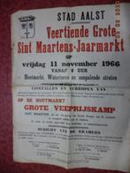 AALST: Affiche: 14e Sint Maartens-Jaarmarkt. 11 nov. 1966., Utilisé, Enlèvement ou Envoi, Rectangulaire vertical, A1 jusqu'à A3