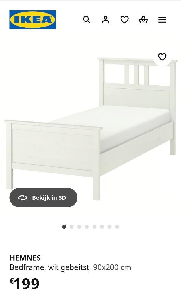 Ikea Hemnes 1 persoonsbed, Huis en Inrichting, Slaapkamer | Bedden, Eenpersoons, Ophalen