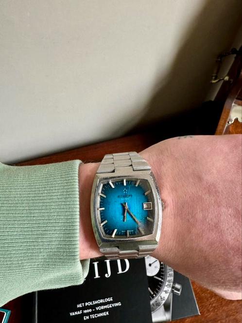 Eterna Sonic Electronic - Turning Fork, Handtassen en Accessoires, Horloges | Antiek, Polshorloge, Overige merken, Staal, 1960 of later
