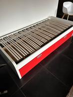 1 persoonsbed met lattenbodem en 2 schuiven, Huis en Inrichting, Slaapkamer | Bedden, Ophalen, Gebruikt, Eenpersoons, Wit