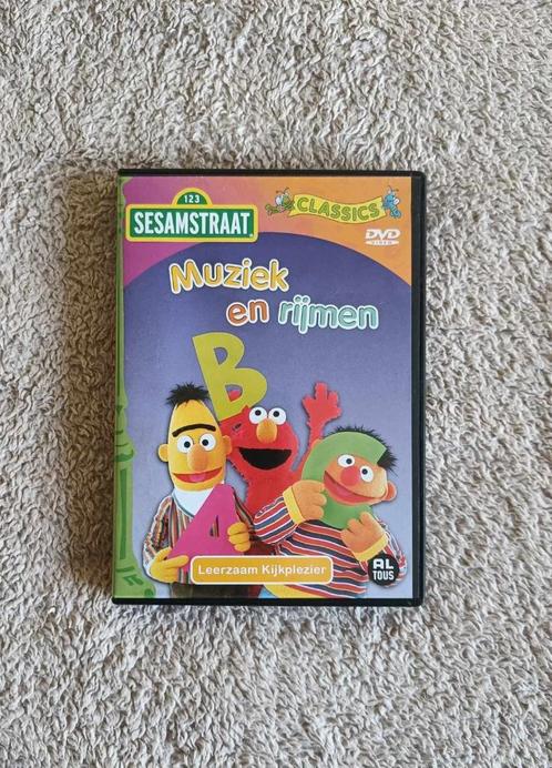 DVD - Sesamstraat - Muziek en rijmen - Leerzaam - €2, Cd's en Dvd's, Dvd's | Nederlandstalig, Gebruikt, Tv fictie, Overige genres
