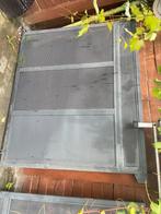 Dubbele  metalen poorten, Tuin en Terras, Ophalen, Gebruikt, Draaipoort, 150 tot 200 cm