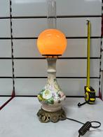 Lampe ancienne en porcelaine – Globe opaline – Fin XIXe, Enlèvement