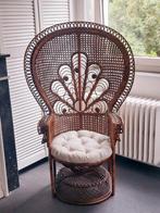 Fauteil en rotin artisanal, Huis en Inrichting, Stoelen, Ophalen, Zo goed als nieuw
