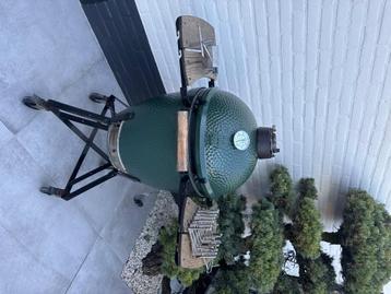Green egg lagre met nieuwe binnen, Tuin en Terras, Houtskoolbarbecues, Ophalen, Zo goed als nieuw, Big green egg, Met accessoires