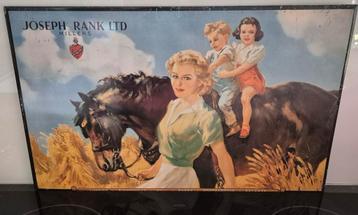 Panneau publicitaire Joseph Rank LTD 1940, Enlèvement, Utilisé, Panneau publicitaire