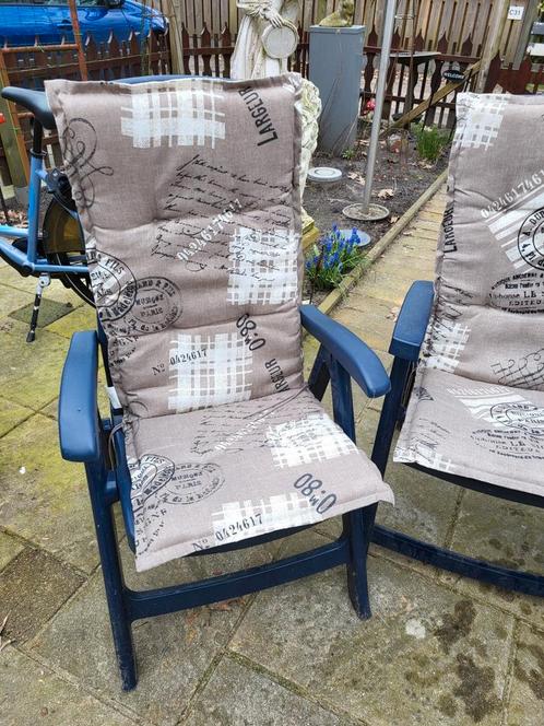 4 x hoge tuinstoelkussens, Tuin en Terras, Tuinmeubel-accessoires, Zo goed als nieuw, Ophalen