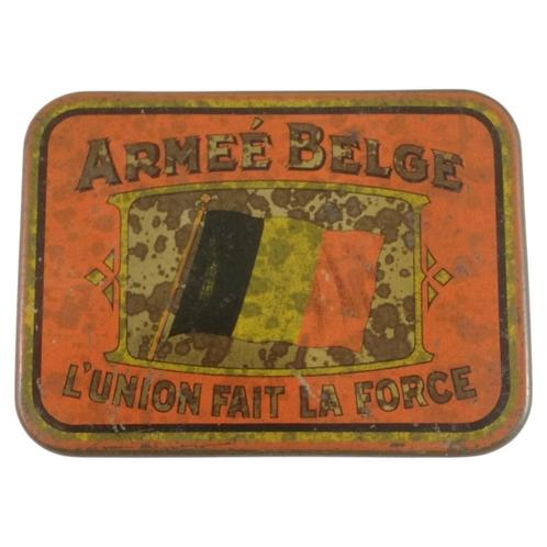 Armée Belge - L'Union fait la Force - blikken doosje, Verzamelen, Militaria | Algemeen, Landmacht, Overige typen, Ophalen of Verzenden