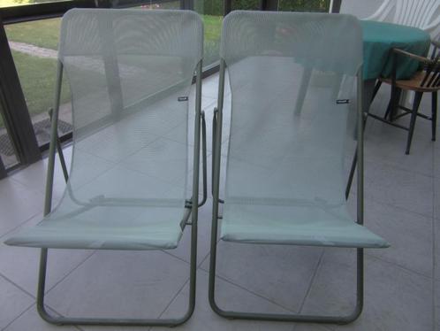 Lafuna set van 2 opvouwbare ligstoelen, Tuin en Terras, Tuinstoelen, Zo goed als nieuw, Inklapbaar, Stapelbaar, Verstelbaar, Ophalen of Verzenden