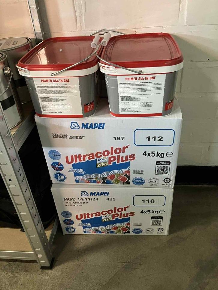 Overschot Tegelwerken badkamer en vloer, Doe-het-zelf en Bouw, Vloerdelen en Plavuizen, Nieuw, Overige typen, Overige materialen