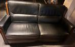 Lederen salon, Huis en Inrichting, Ophalen, Zo goed als nieuw, Hout