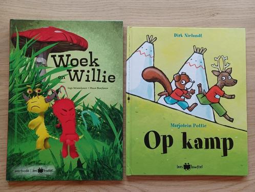 Leesknuffels - Op kamp/Woek en Willie, Boeken, Kinderboeken | Kleuters, Gelezen, Fictie algemeen, Voorleesboek, Ophalen of Verzenden