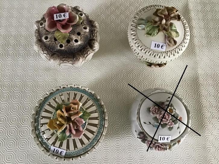 7 mooie antieke schalen met deksel aan 10 of 6 euro, Antiek en Kunst, Antiek | Schalen, Ophalen of Verzenden