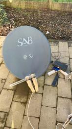 SAB satelliet antenne met ontvanger TV Vlaanderen 70cm, Audio, Tv en Foto, Ophalen, Gebruikt