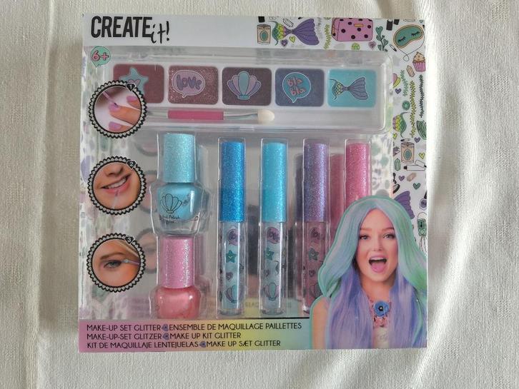 Create it! Make-up set glitter (nieuw), Handtassen en Accessoires, Uiterlijk | Cosmetica en Make-up, Nieuw, Make-up, Lippen, Ophalen