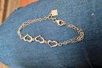 Zilveren armband Twice as Nice met hartjes 925 gestempeld, Handtassen en Accessoires, Armbanden, Ophalen of Verzenden, Zo goed als nieuw