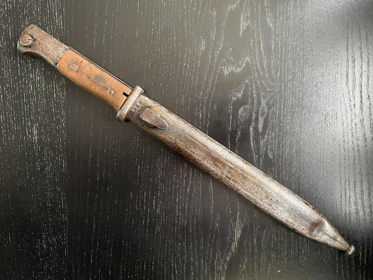 WO2 K98 bajonet & schede, matchende maker, Verzamelen, Militaria | Tweede Wereldoorlog, Landmacht, Mes of Dolk, Verzenden