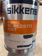 Sikkens rubbol BL rezisto donkergrijze lak 1liter, Ophalen of Verzenden, Nieuw, Materiaal