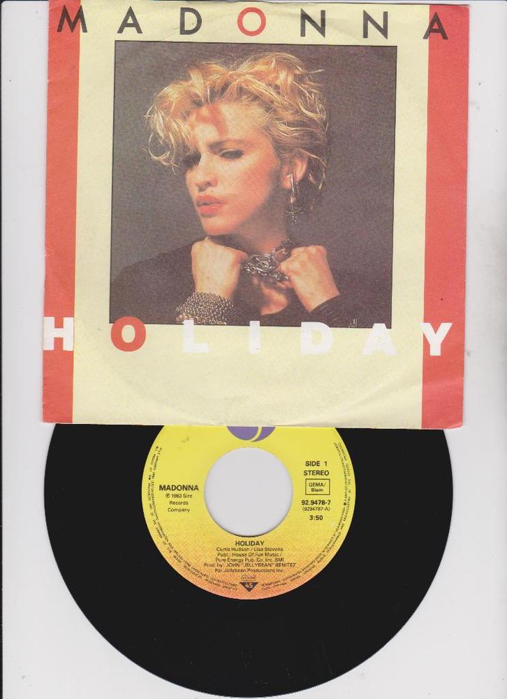 Madonna – Holiday  1985  Synh-Pop, CD & DVD, Vinyles Singles, Comme neuf, Single, Pop, 7 pouces, Enlèvement ou Envoi