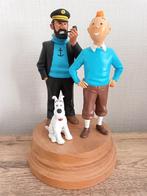 tintin, haddock en bobby op sokkel, Ophalen of Verzenden, Kuifje, Gebruikt, Beeldje of Figuurtje