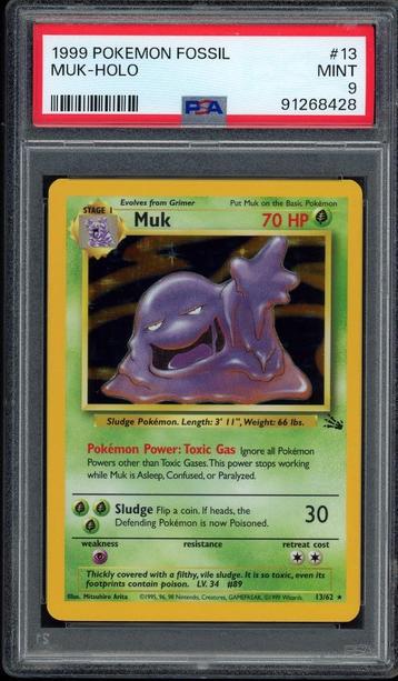 Muk Holo PSA 9 - 13/62 - Fossil 1999