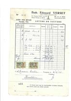 Ancienne lettre de voiture 1958, Ophalen of Verzenden, Gebruikt