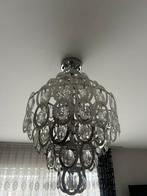 Lustre design moderne chrome & cristaux – état impeccable, Enlèvement, Comme neuf