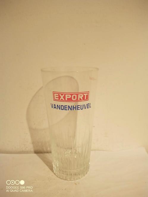 Oud geverfd bierglas Export Vandenheuvel 33cl, Verzamelen, Biermerken, Zo goed als nieuw, Glas of Glazen, Overige merken, Ophalen of Verzenden