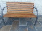 tuin bankje in ijzer en hout., Tuin en Terras, Tuinbanken, Ophalen, Gebruikt, Hout