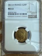 Napoleon 20fr MS61 1811A, Ophalen of Verzenden, Goud