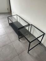 Salontafel en bijzettafel, Ophalen, Zo goed als nieuw, Glas