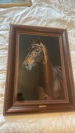 Mooi werd volbloed paard “Grandeur” inclusief omlijsting, Antiek en Kunst, Ophalen