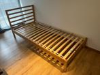 Bedframe - TARVA, Huis en Inrichting, Ophalen, 210 cm, Couleur pin, Hout