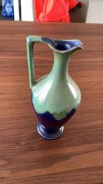 Vintage - Beau vase vert/bleu Jacobert, Bleu, Utilisé, Moins de 50 cm, Enlèvement ou Envoi