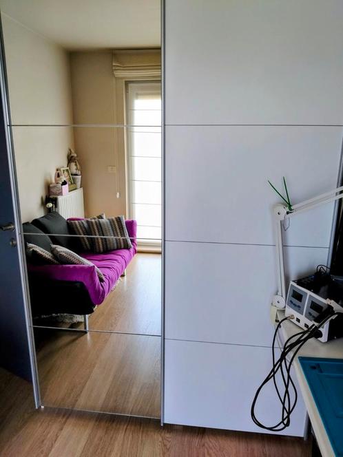 kleerkast Kick met spiegel schuifdeur., Huis en Inrichting, Kasten | Kleerkasten, Zo goed als nieuw, 200 cm of meer, 100 tot 150 cm