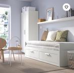 IKEA Brimnes bedbank wit 2 lades 80 x 200 cm, Maison & Meubles, Chambre à coucher | Lits, Enlèvement, Utilisé, Blanc, 200 cm