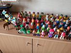 Lot 70 personnages Playmobil + 300 accessoires + bulldozer, Overige typen, Gebruikt, Ophalen of Verzenden