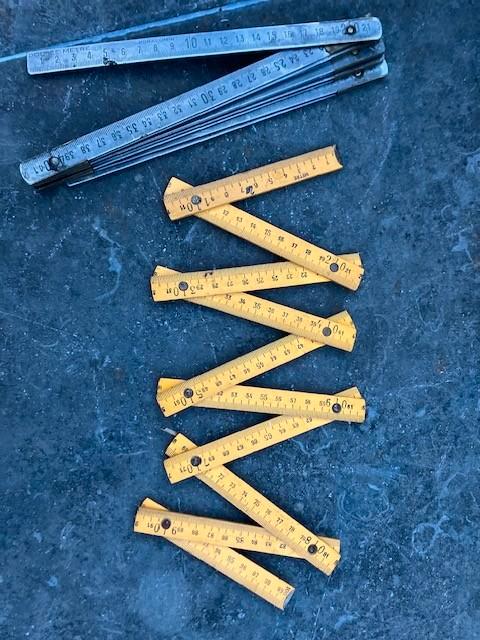 VINTAGE DUIMSTOK PLOOIMETER VOUWMETER 1 METER LE CYGNE, Antiek en Kunst, Antiek | Gereedschap en Instrumenten, Ophalen of Verzenden