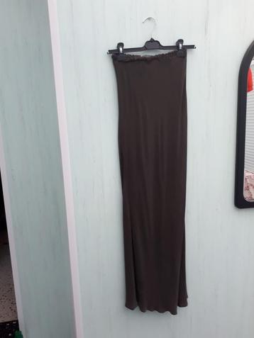 Rok heel mooie lange bruin-grijze merk Wax taille S, Ophalen, Bruin