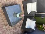 Tuinzeteltjes + tafel, Tuin en Terras, Kunststof, Gebruikt, Loungeset, Ophalen