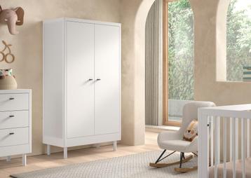 ARMOIRE 2 PORTES EN HÊTRE MASSIF FORREST, Neuf, Avec espace de penderie, 50 à 100 cm, Autres essences de bois