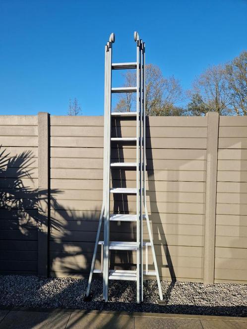ladder  3 x 9   DIRKS, Doe-het-zelf en Bouw, Ladders en Trappen, Zo goed als nieuw, Ladder, 4 meter of meer, Opvouwbaar of Inschuifbaar