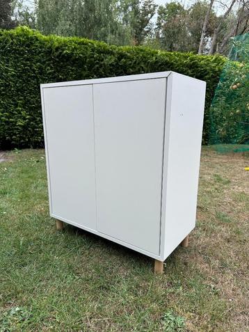 4X Witte IKEA EKET opbergkasten met drukdeuren beschikbaar voor biedingen