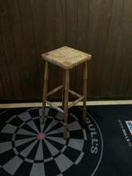 4 houten barkrukken 80cm hoog, Huis en Inrichting, Barkrukken, Ophalen, Gebruikt, Hout, 60 tot 90 cm