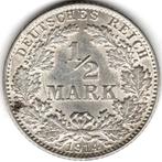 Allemagne : 1/2 Mark 1914 J Hamburg KM#17 Ref 15678, Enlèvement ou Envoi, Allemagne, Monnaie en vrac, Argent
