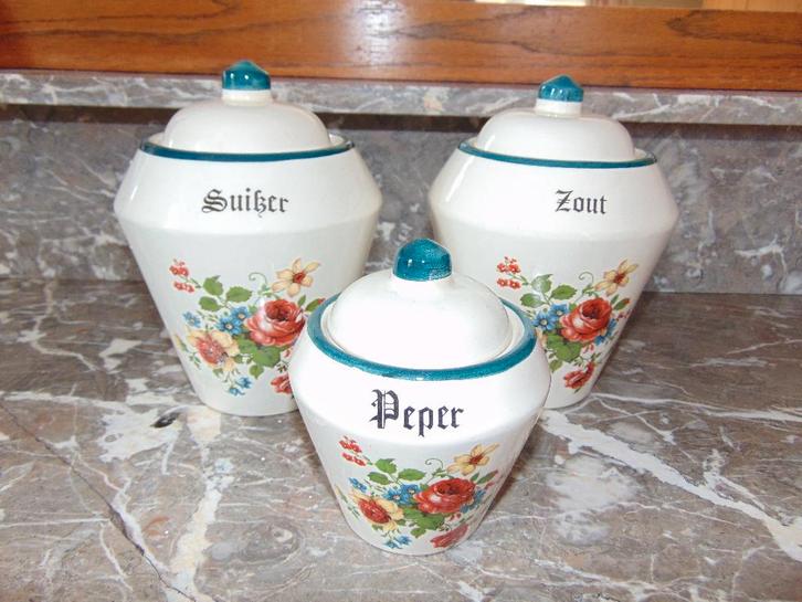 Brocante voorraadpotten in zeer goede staat, Antiek en Kunst, Curiosa en Brocante, Ophalen of Verzenden