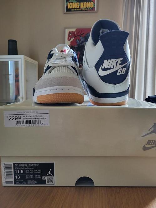 Jordan 4 Retro SB Navy EU 45.5, Kleding | Heren, Schoenen, Nieuw, Sneakers, Blauw, Ophalen of Verzenden